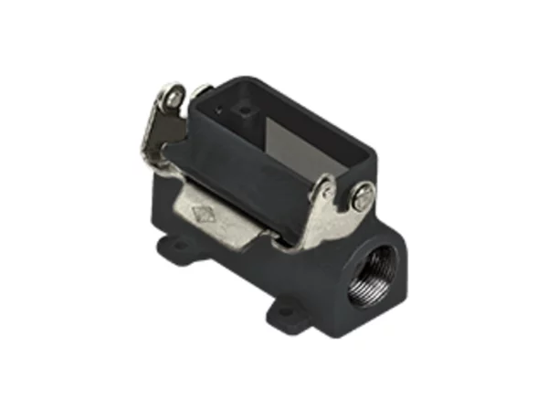 surface mounting housing, size 49.16, W-TYPE alu, 1 rigid lever, 2xM25 side