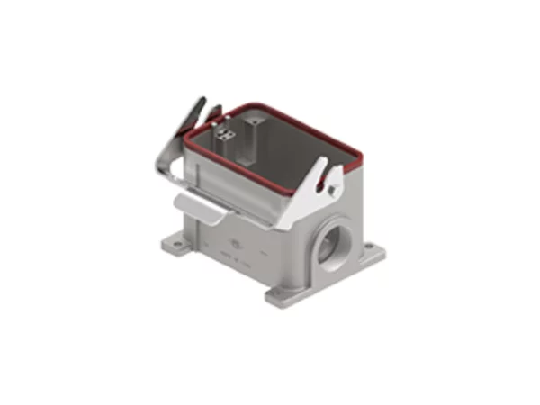 surface mounting housing, size 104.62, 180 °C alu, 1 lever, 1xM40 side
