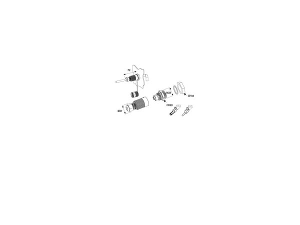 Mini plug connector panel-mounted M25
