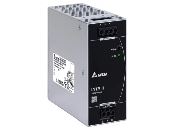 Power supply, 1Ph, 480W, DIN Rail, AC/DC, 24 Vdc, 20 A