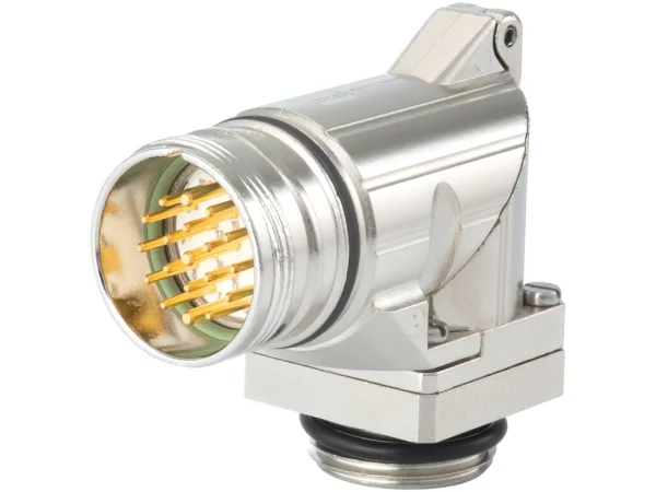 Right Angle Panel Connector, Male Thread