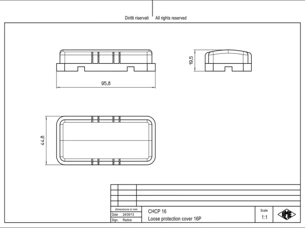 protection cover, size 77.27, plastic, for hood and housing