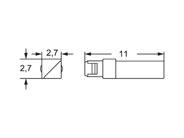 coding pin, plastic, 4 coding possibilities, for inserts CQ4 03/2