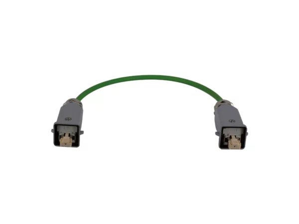 patch cable, 2,0m, with 2xRJ45 insert CJ KM+CX 8 JM into alu housing MKAG V20