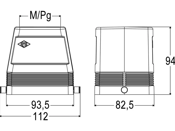 hood, size 77.62, C-TYPE alu, 2 pegs, 1xM40 top, no adaptor