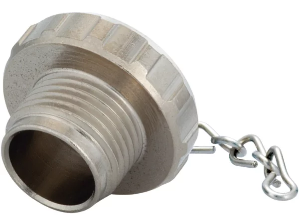 Brass protective cap with chain