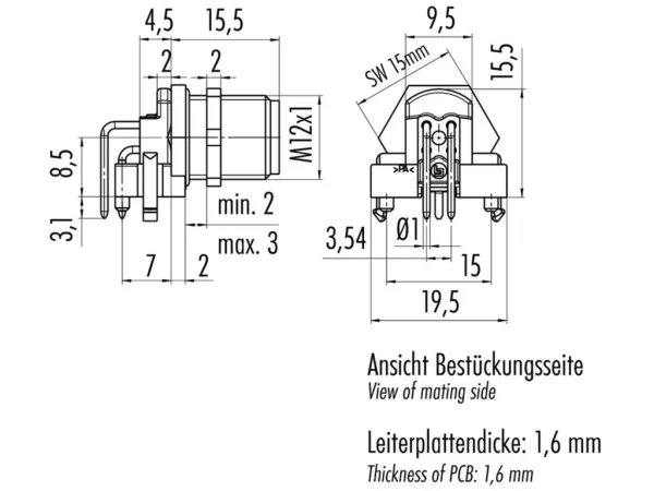 Male receptacle