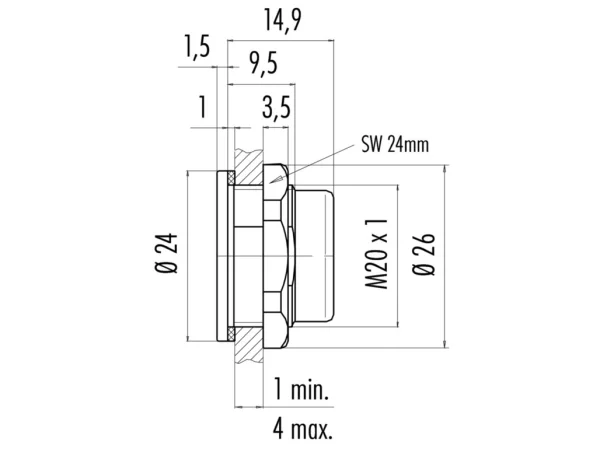 Adapter for panel mount connectors