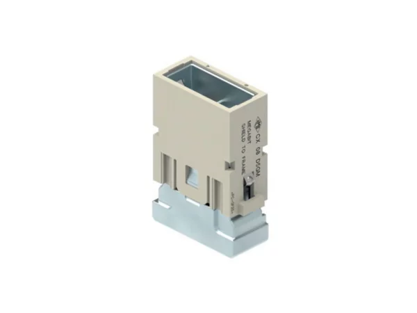 male insert, MIXO, 1MU, 8p, crimp, 10A, 50V, megabit, with contact to PE