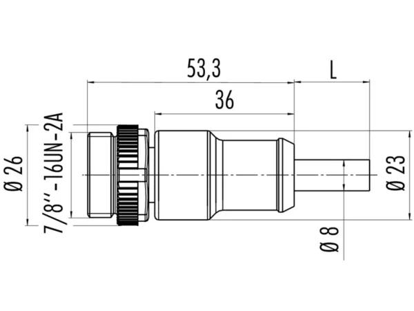 Male cable connector