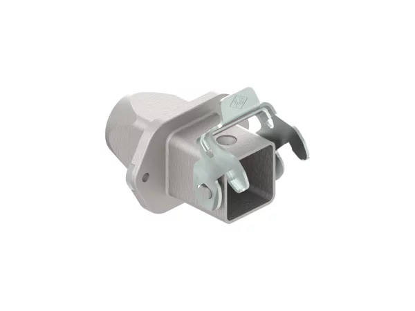 bulkhead mounting housing, size 21.21, EMC zinc, 1 lever, 1xM20 rear