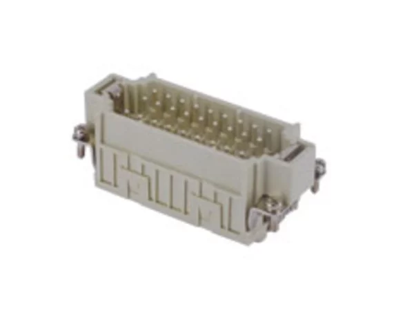 male insert, size 77.27, 27p+PE, silver, spring, 10A, 400V