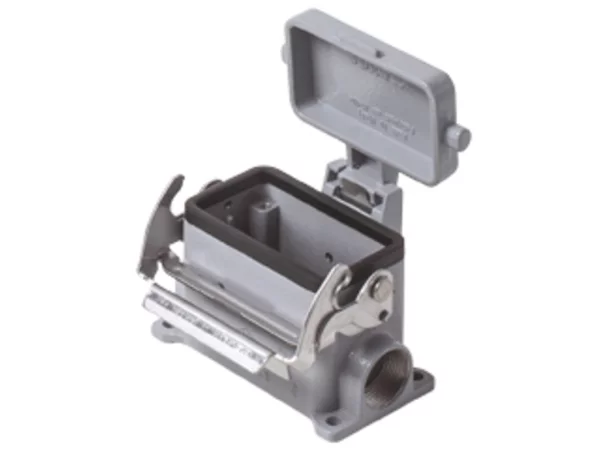 surface mounting housing, size 44.27, V-TYPE alu, 1 lever, 1xM20 side, cover metal