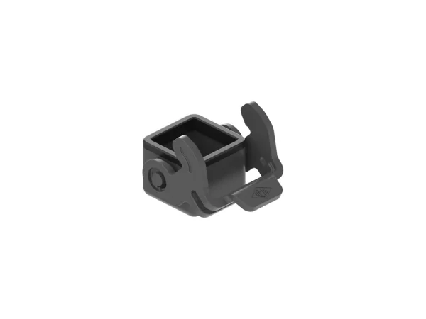protection cover, size 21.21, plastic, 1 lever, gasket, for female inserts, loop, black