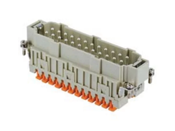 male insert, 24p+PE, silver, SQUICH, 16A, 500V, for size 104.62 no.25-48