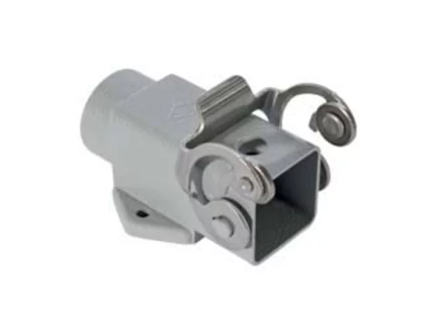 bulkhead mounting housing, angled, size 21.21, CKA zinc, 1 lever stainless steel, 1xPG11 side