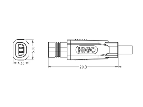Micro T Female plug connector