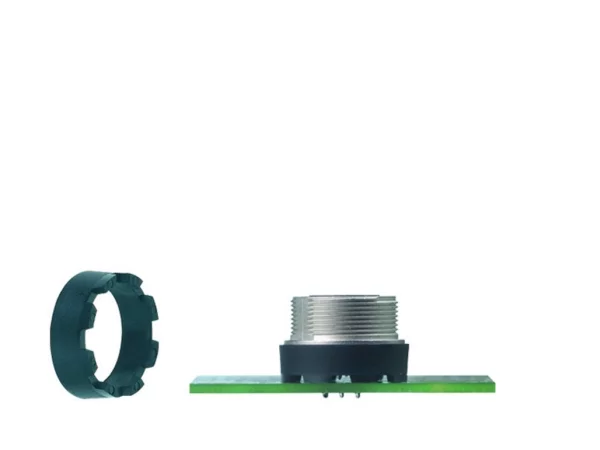 Distance shell for panel mount connectors