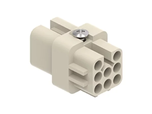 female insert, size 21.21, 7p+PE, crimp, 10A, 250V