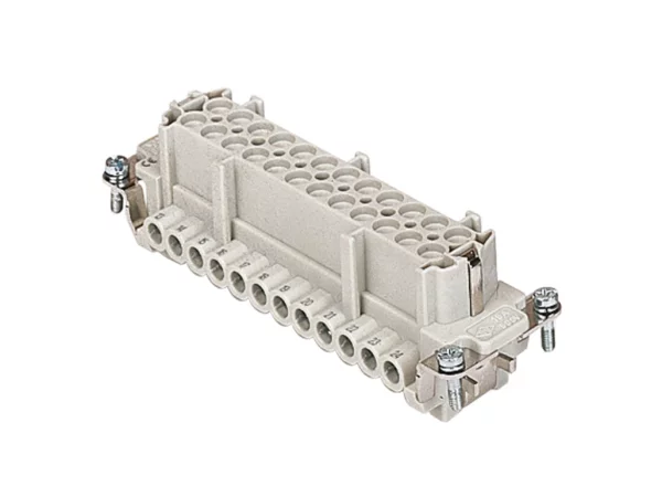 female insert, size 104.27, 24p+PE, silver, screw, 16A, 500V