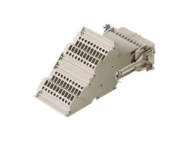 female insert, size 77.27, 40p+PE, silver, spring, 10A, 250V, right