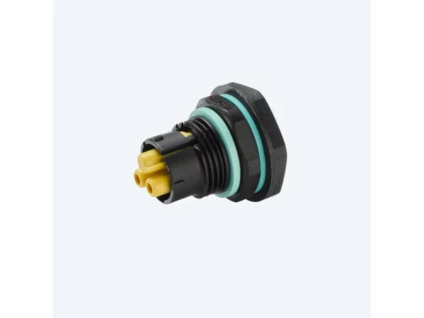 Mini socket connector panel-mounted M25