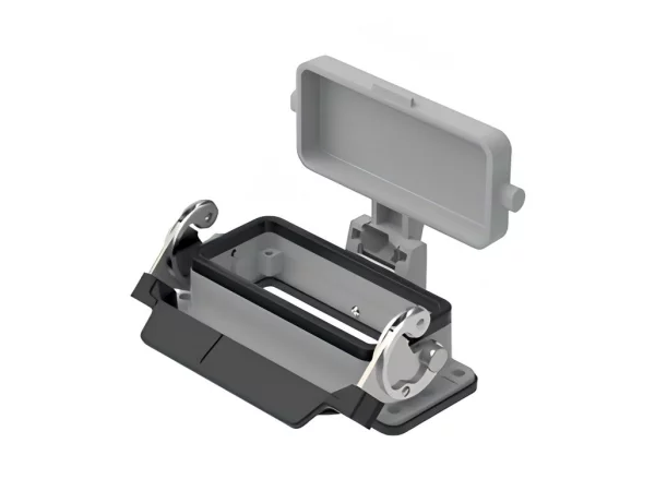 bulkhead mounting housing, size 77.27, C-TYPE alu, 1 lever, cover metal