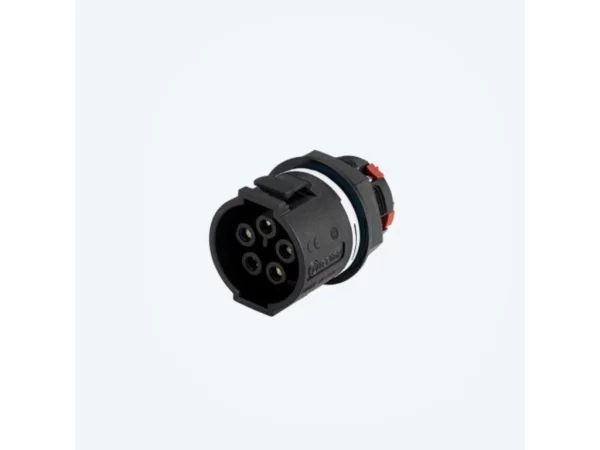 Mini socket connector panel-mounted 5p screw M20
