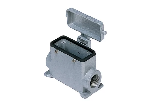surface mounting housing, high, size 77.27, C-TYPE alu, 4 pegs, 2xPG21 side, cov.