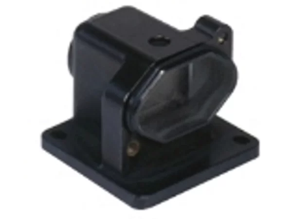 bulkhead mounting housing, angled, size 21.21, IP68 alu, screw locking