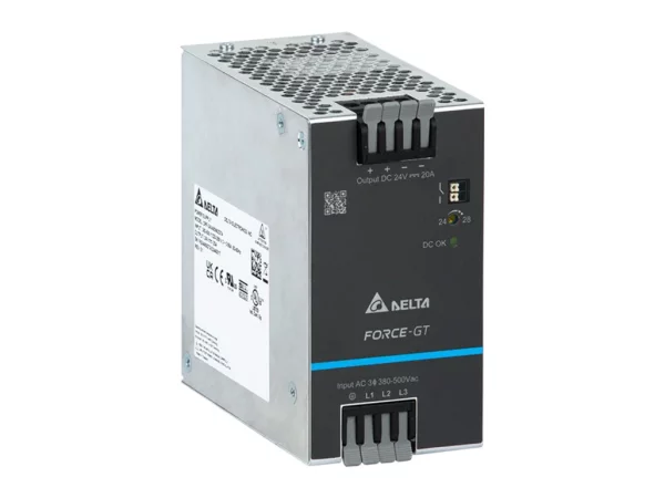 Power supply, 2,3Ph, 480W, DIN Rail, AC/DC, 24 Vdc, 20 A