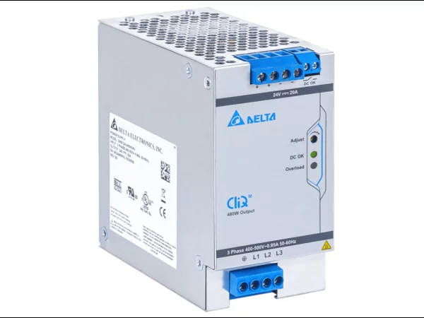 Power supply, 2,3Ph, 480W, DIN Rail, AC/DC, 24 Vdc, 20 A