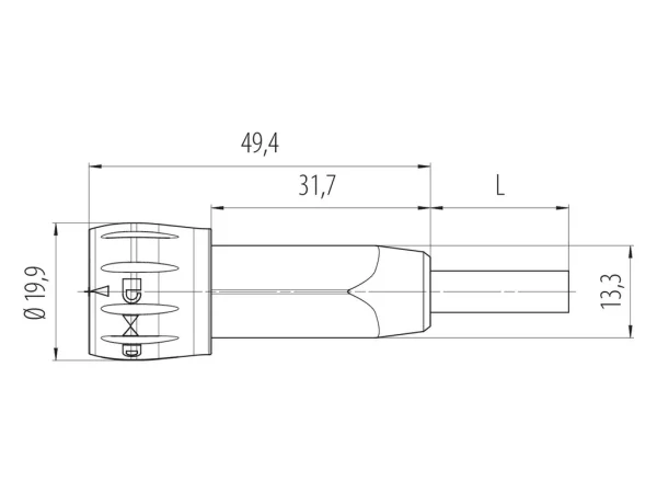 Bayonet Male cable connector