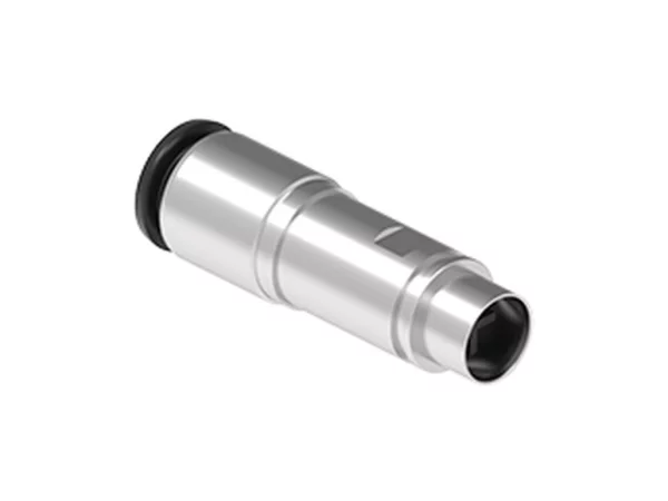 female contact, pneumatic 10mm external, straight, quick-fitting, with shut-off valve