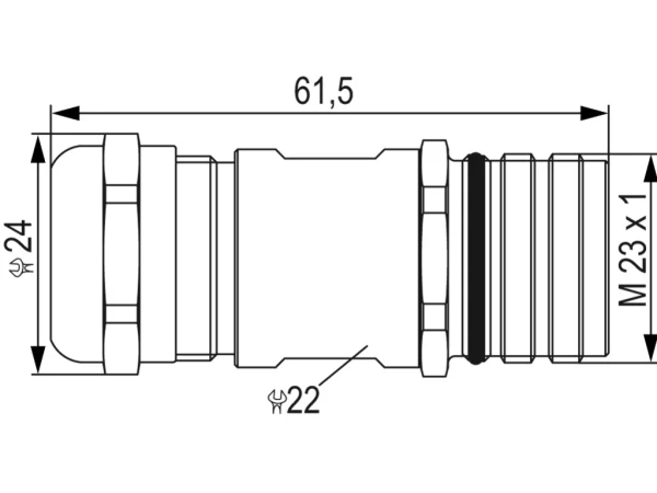 Straight Connector, Male Thread