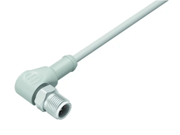 Male angled connector, moulded