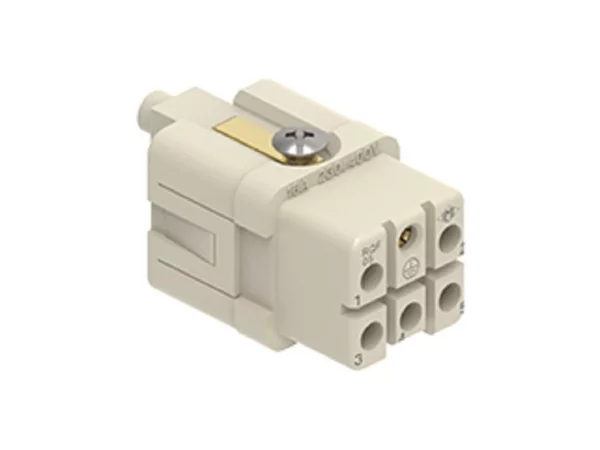 female insert, size 21.21, 5p+PE, crimp, 16A, 230/400V, HNM