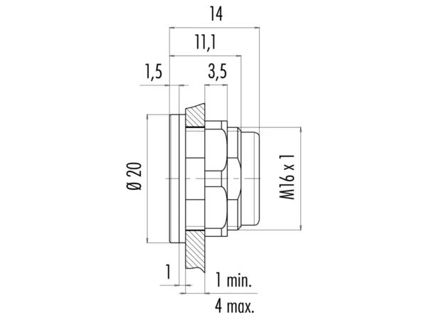 Adapter for panel mount connectors